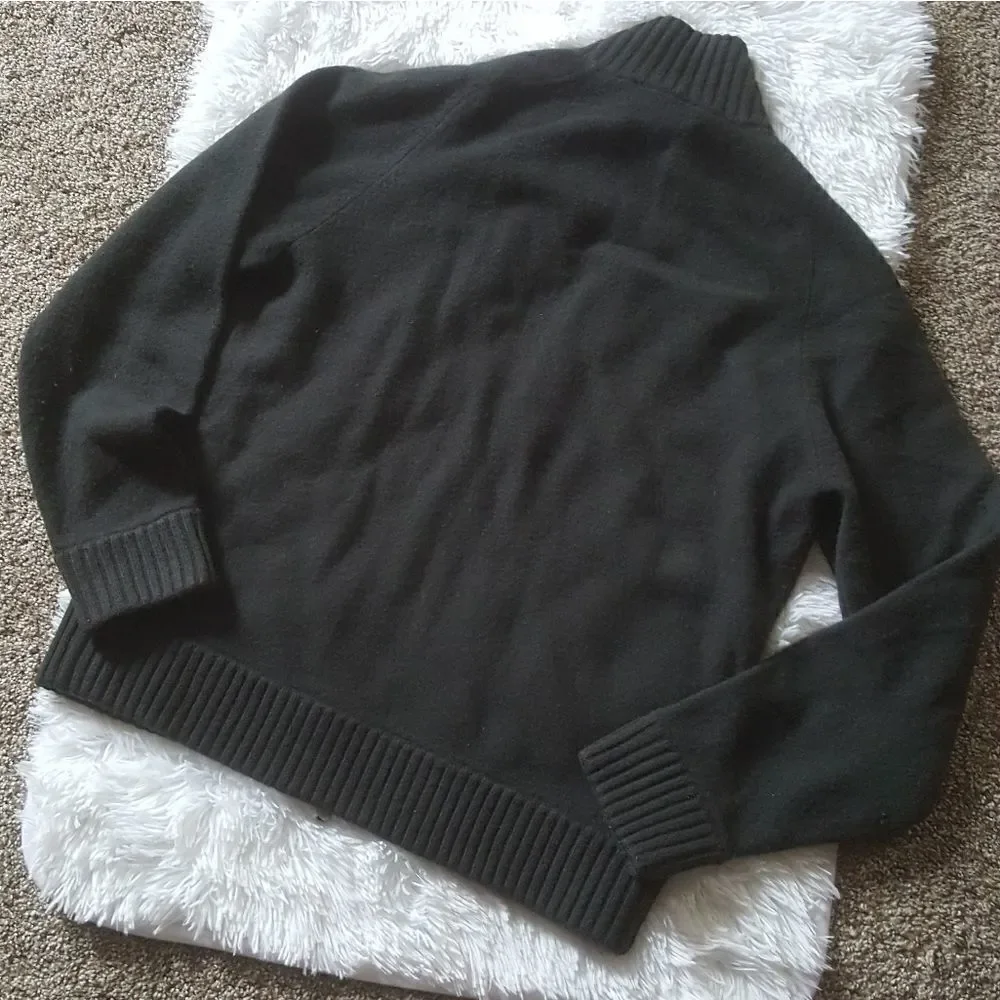 J. Crew Lambswool Jacket Ribbed Hem Winter Zip Front Pockets Mens‎ Size Medium